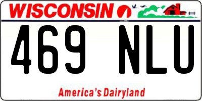 WI license plate 469NLU
