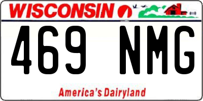 WI license plate 469NMG