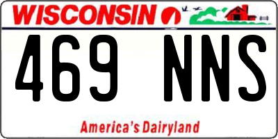 WI license plate 469NNS