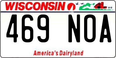 WI license plate 469NOA