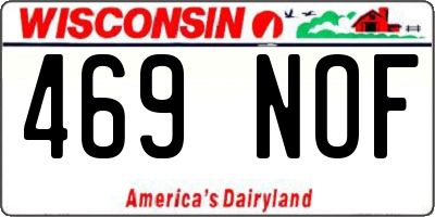 WI license plate 469NOF