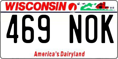 WI license plate 469NOK