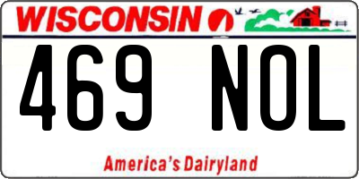 WI license plate 469NOL