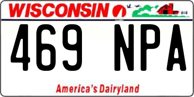 WI license plate 469NPA