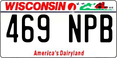 WI license plate 469NPB