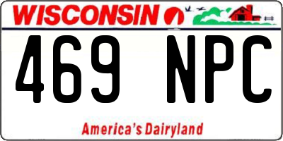 WI license plate 469NPC
