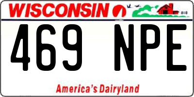WI license plate 469NPE