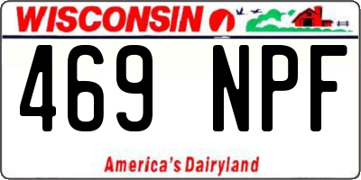 WI license plate 469NPF