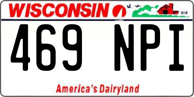 WI license plate 469NPI