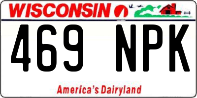 WI license plate 469NPK
