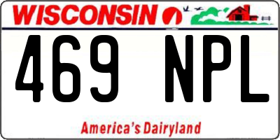 WI license plate 469NPL