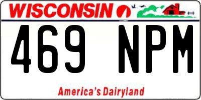 WI license plate 469NPM