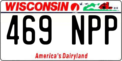WI license plate 469NPP