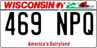 WI license plate 469NPQ