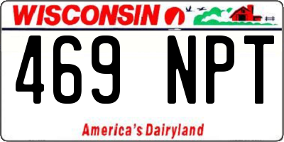 WI license plate 469NPT
