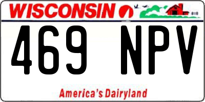 WI license plate 469NPV