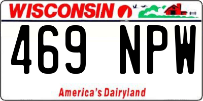 WI license plate 469NPW