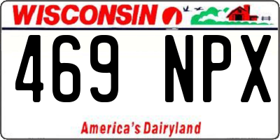 WI license plate 469NPX
