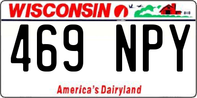 WI license plate 469NPY