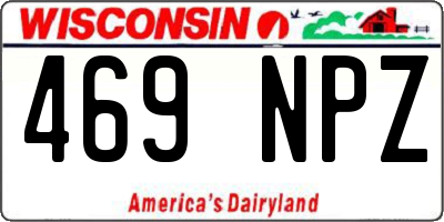 WI license plate 469NPZ