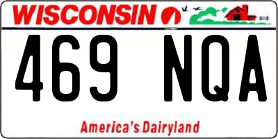 WI license plate 469NQA