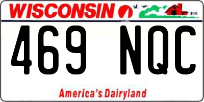 WI license plate 469NQC