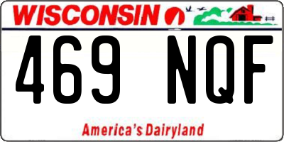 WI license plate 469NQF