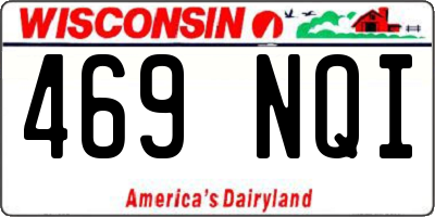 WI license plate 469NQI