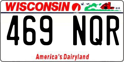 WI license plate 469NQR
