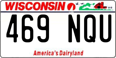 WI license plate 469NQU