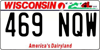 WI license plate 469NQW