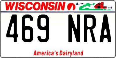 WI license plate 469NRA