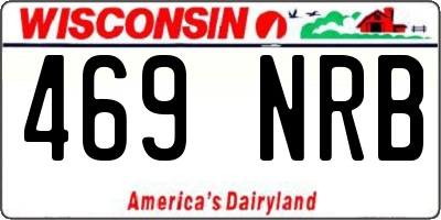 WI license plate 469NRB