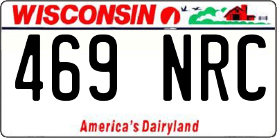 WI license plate 469NRC
