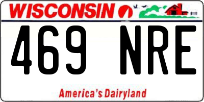WI license plate 469NRE