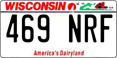 WI license plate 469NRF