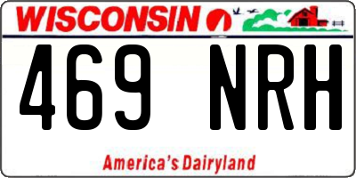 WI license plate 469NRH