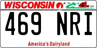 WI license plate 469NRI