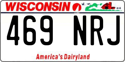 WI license plate 469NRJ