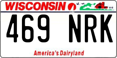 WI license plate 469NRK
