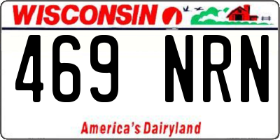 WI license plate 469NRN