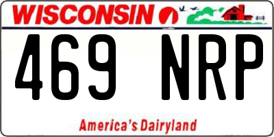 WI license plate 469NRP