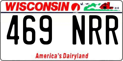 WI license plate 469NRR