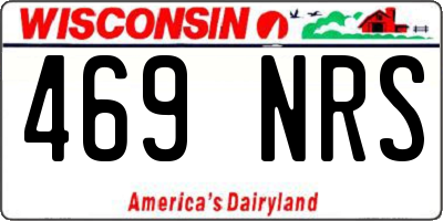 WI license plate 469NRS