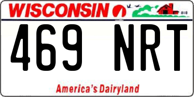 WI license plate 469NRT
