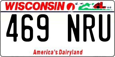 WI license plate 469NRU