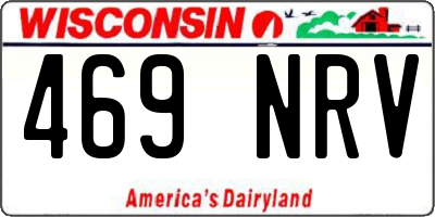 WI license plate 469NRV