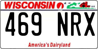 WI license plate 469NRX
