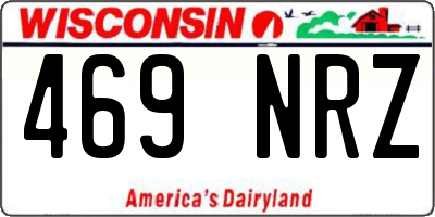 WI license plate 469NRZ