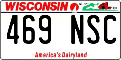 WI license plate 469NSC